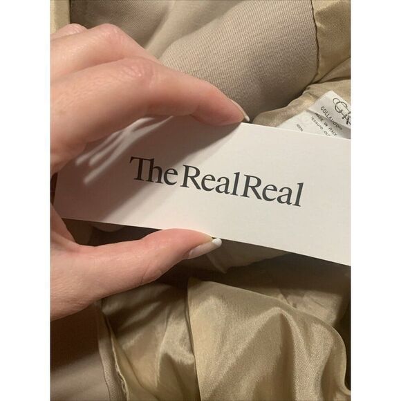 Valentino Authentic Vintage Solid Beige Long Sleeve Blazer Jacket 12 46 Large - Picture 7 of 7